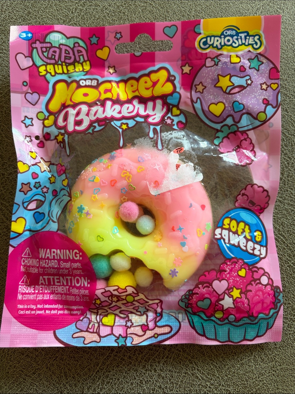 Taba ORB Mocheez Bakery Pink & Yellow Donut Squishy